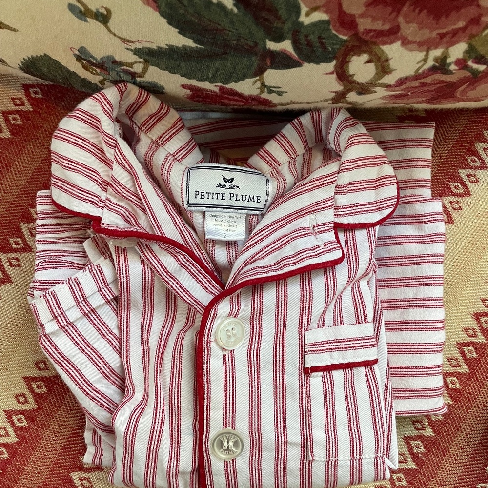 Petite Plume Ticking Stripe Pajamas Size 2
